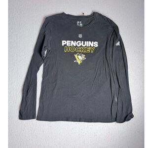 Adidas NHL Pittsburgh Penguins Youth XL Long Sleeve T Shirt Hockey Letang #58